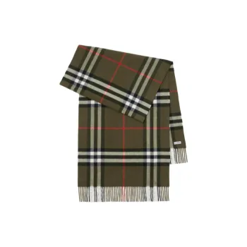 Burberry Cashmere Knit Scarves Women's Green