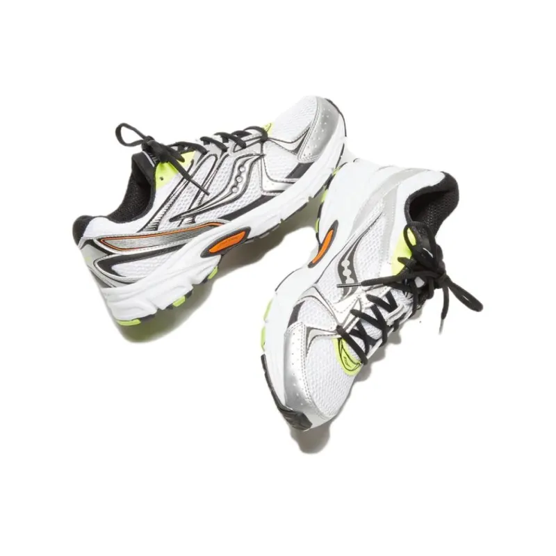 Saucony Grid Ride Millennium White Silver Lime Orange-3