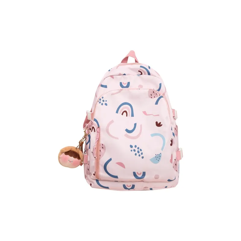 Cwatcun Nylon Backpack Women's Ecru/Pink/Light Green/Blue/Black-9