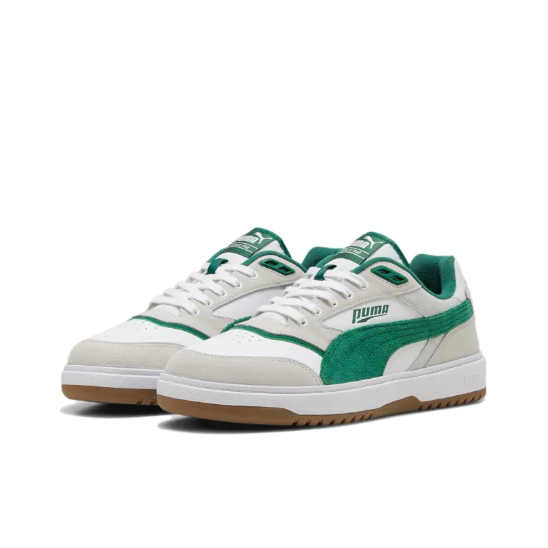 PUMA Doublecourt Anti Slip Wear Resistant Low Top Skateboard Shoes Unisex Beige Green-2