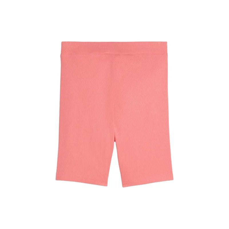 PUMA CLASSICS Women's Ribbed Short Tights Casual Shorts Women's Pink-1