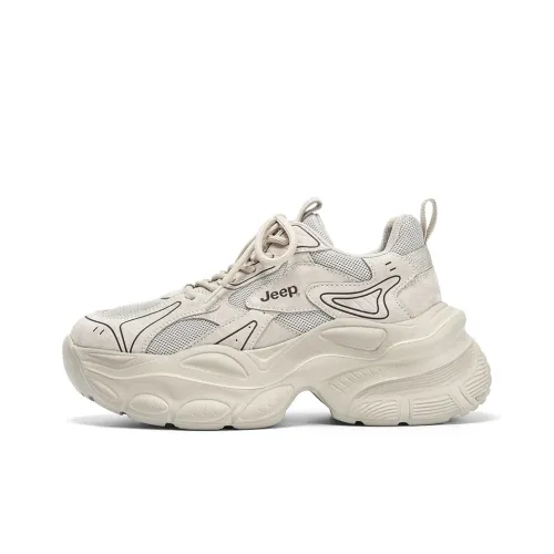 Jeep Breathable Height Increasing Chunky Sneakers Women's Gray