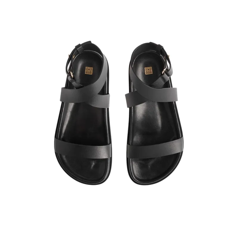 TOTEME One Strap Sandals Women's Black-3
