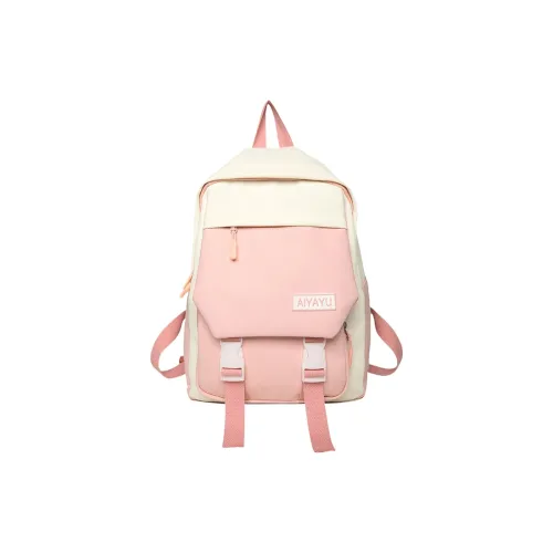 Cwatcun Nylon Backpack Women's Pink/Light Purple/Light Green/Light Yellow/Black
