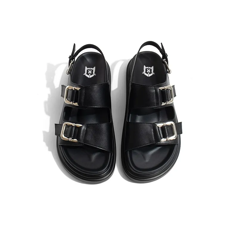 Old Meow Everyday Outerwear Beach Sandals 4.5cm Women's Black-3