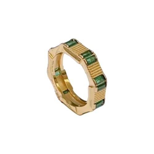 GUCCI Link To Love Series Rings Women's Green