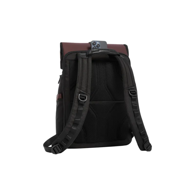 TUMI Polyurethane Backpack Unisex Dark Red-3