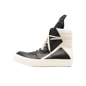 RICK OWENS/RO High Top Skateboard Shoes Men's Black White