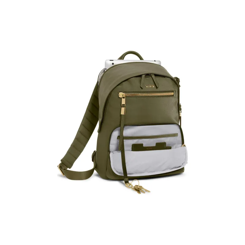 TUMI Nylon Backpack Women's Olive Green-3
