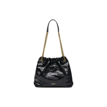 Staccato Cow Leather Shoulder Bag, Crossbody Bag Tubas Women's Tapes Black