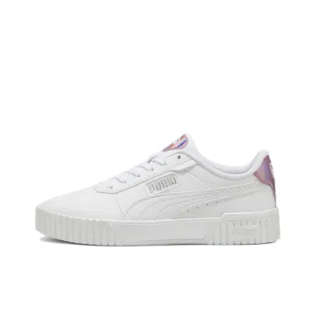PUMA Court Classic Anti-Slip Wear-Resistant Low-Top Skateboard Shoes Women's White Silver