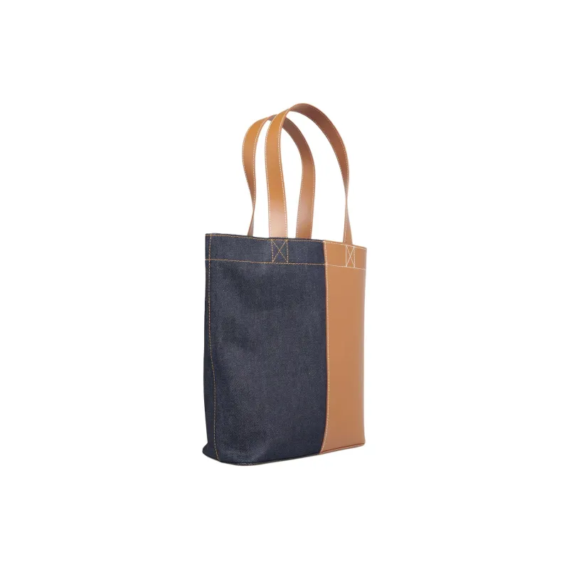 A.P.C Logo Printed Panelled Shoulder Bag-1