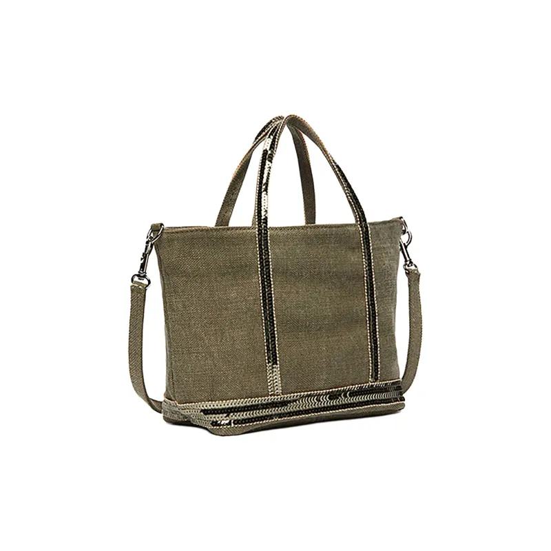 Vanessa Bruno Linen Shoulder Bag, Crossbody Bag, Handbag Extra Small Women's Khaki-1