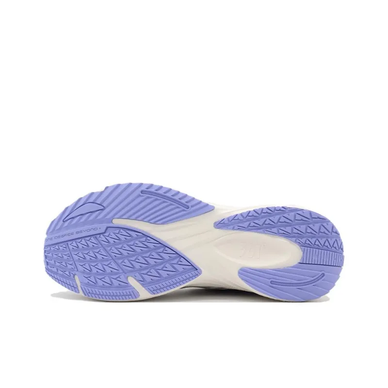 361° Wear-Resistant Low-Top Casual Running Shoes Women's White Purple-4