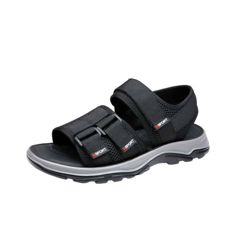 PAMATE Beach Sandals Men Gray/Black-12