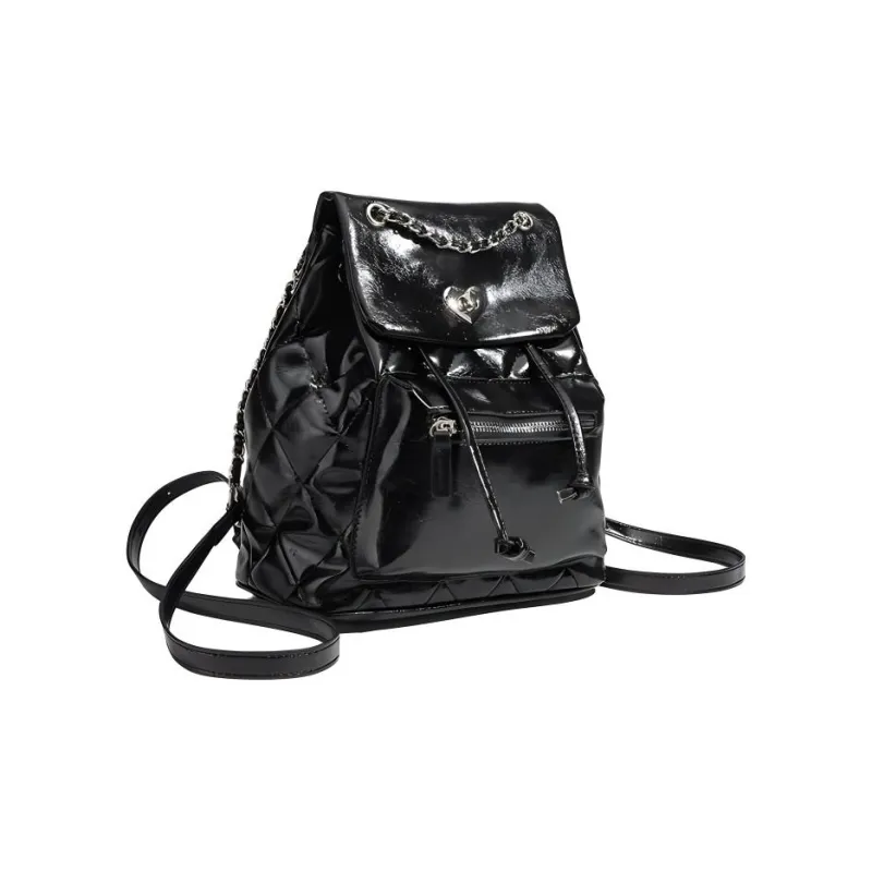 TTaG．baG PU Backpack Women's Silver/Black-7