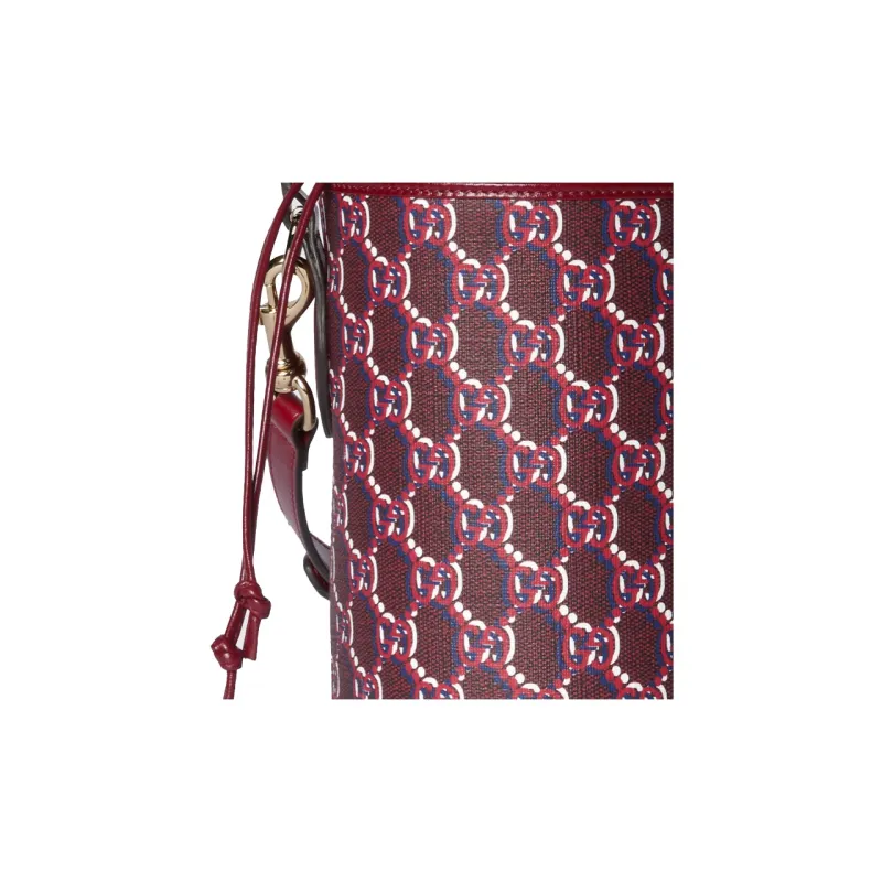 GUCCI Leather Bucket Bags Shoulder Bag Crossbody Bag Handbag Extra Mini Women's Red-7
