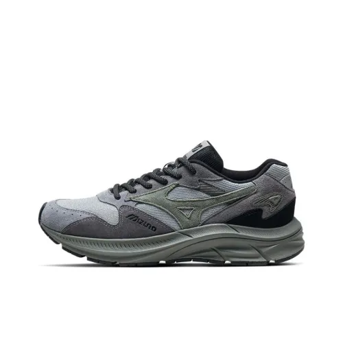 Mizuno Pi Retro Durable Breathable Low Top Casual Shoes Unisex Light Gray/Matte Green