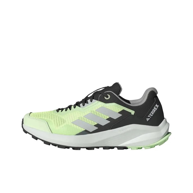 Adidas Terrex Trail Rider Anti-Slip Wear-Resistant Low-Top Trail Running Running Shoes Men's Green Black-0