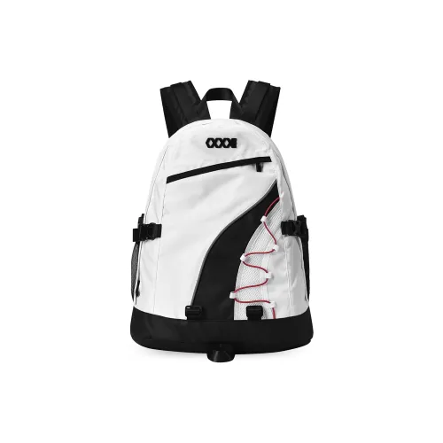 COEXISTENCE Polyester Water Repellent Commute Travel Backpack Regular Unisex White