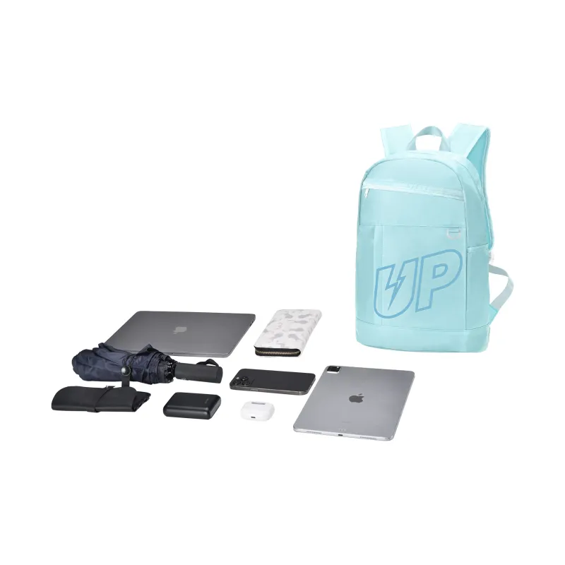 TURN UP Polyester Students Backpack Regular Unisex Light Blue-4