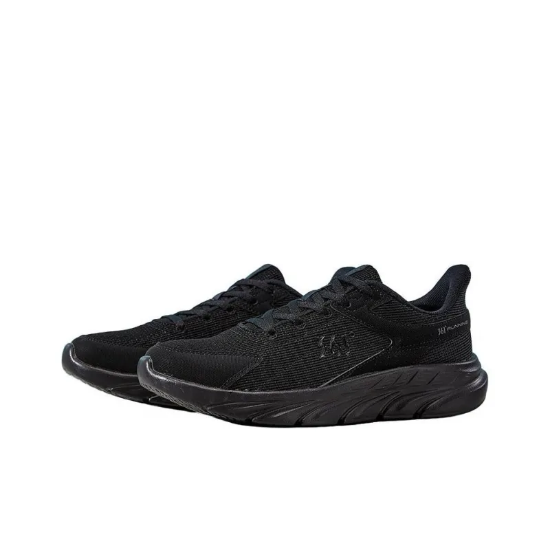 361° Abrasion Resistant Low Top Running Shoes Women's Obsidian Black-1