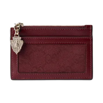 GUCCI Canvas Card Holder Women's Red