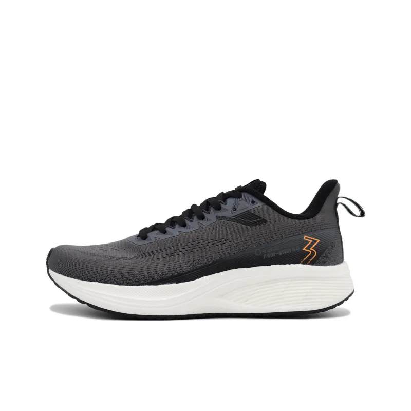 361° Yu Yi Cushioning Wear-Resistant Low-Top Running Shoes Men's Gray Black-0
