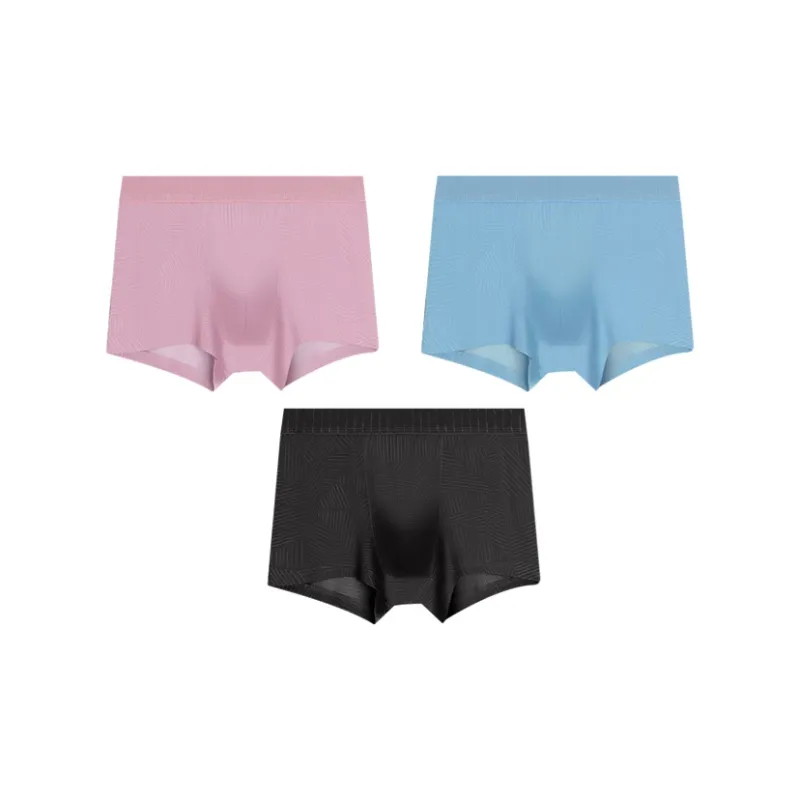 Red Bean Underpants Men's 3 Pack Mixed Color-0