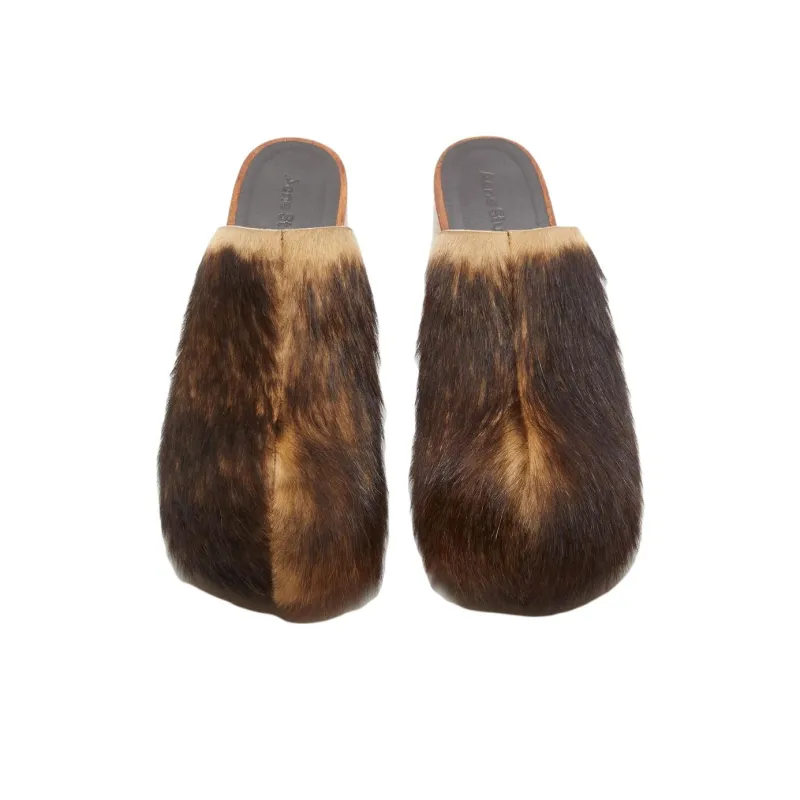 Acne Studios Closed Toe Slippers Women's Brown-2