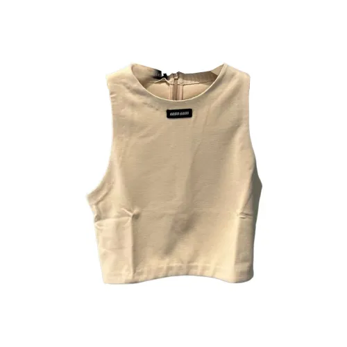 MIU MIU Tank Tops Women's Beige