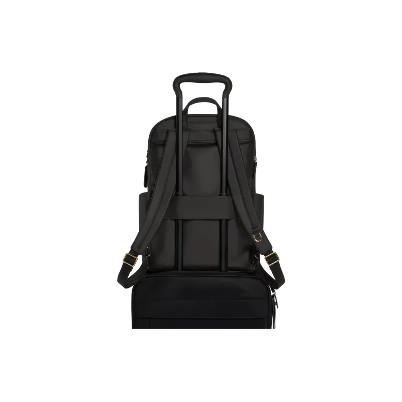 TUMI Voyageur Leather Backpack Women's Black-5