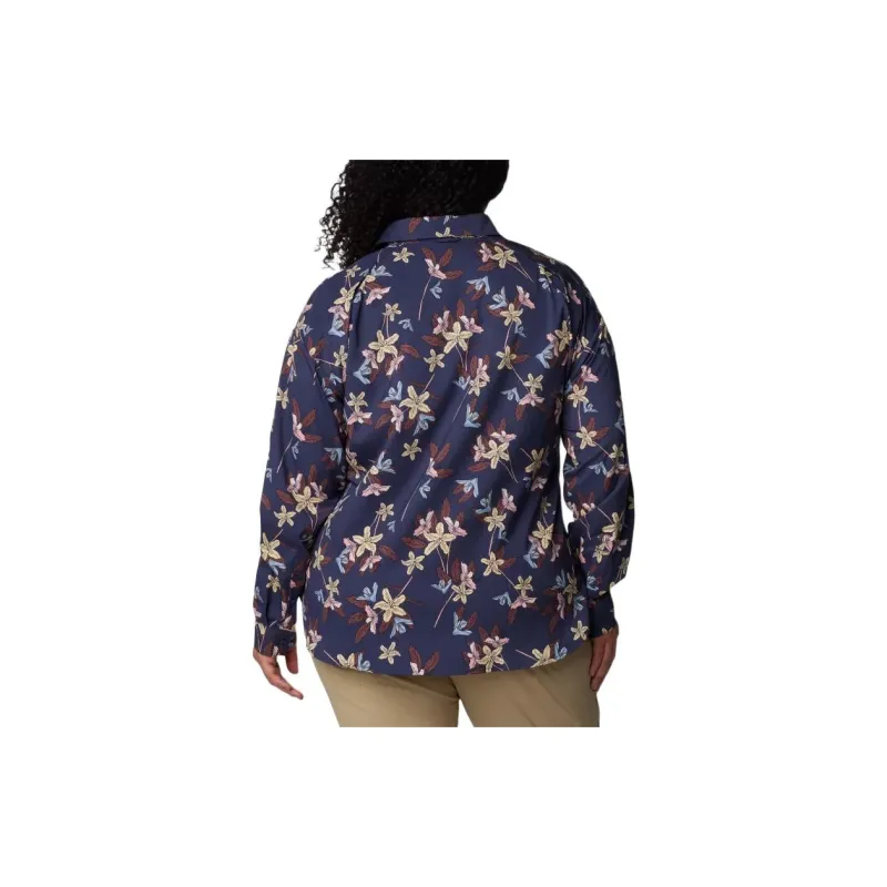 Columbia Women's Silver Ridge™ Utility Patterned Long Sleeve Shirt Shirt Women's Nighttime-1