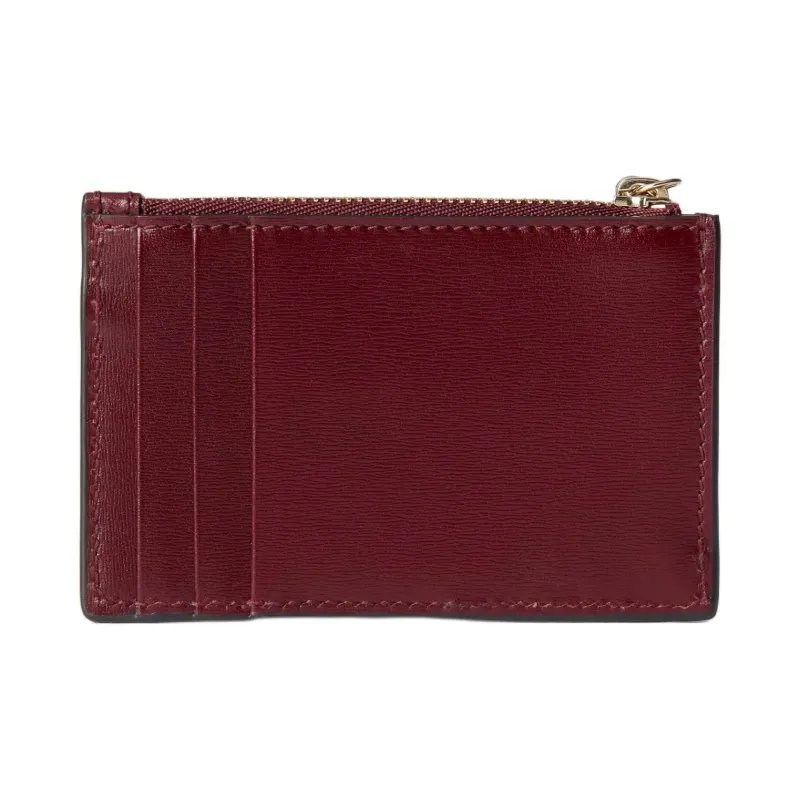 GUCCI Canvas Card Holder Women's Red-2
