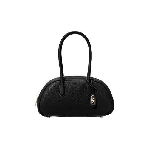 MICHAEL KORS Leather Bowling Bag Handbag Small Size Women's Black