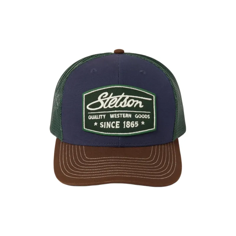 STETSON Cotton Polyester Mesh Baseball Caps Unisex Navy-1