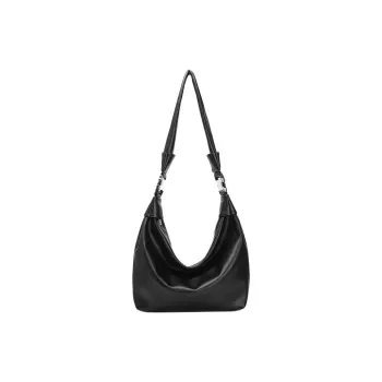 TTaG．baG Microfiber Soft Leather Shoulder Bag Regular Unisex Black
