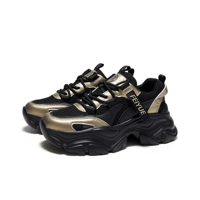 Feiyue Anti-Slip Wear-Resistant Low-Top Chunky Sneakers Women's-7