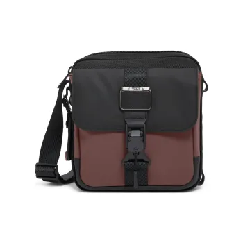 TUMI Alpha Bravo Artificial Leather Shoulder Bag, Crossbody Bag Men's Dark Red