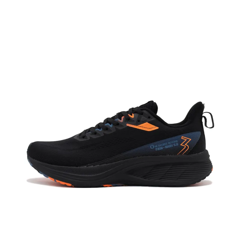361° Yu Yi Cushioning, Wear Resistant Low Top Running Shoes Men's Black Orange-0