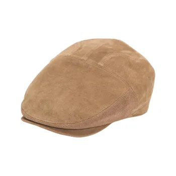 STETSON Leather Berets Unisex Light Brown
