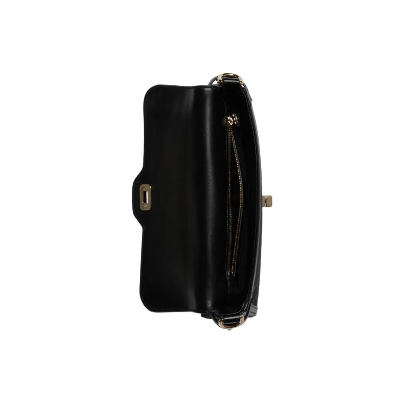 GUCCI Canvas With Leather Trim Crossbody Bag Shoulder Bag Women's Black-6