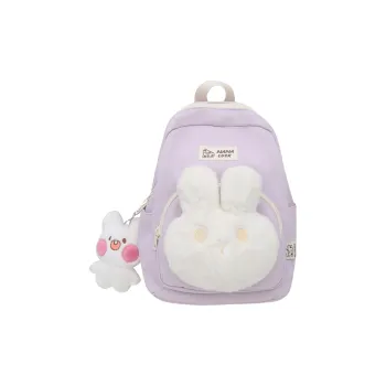 Elsvet Nylon Backpack Regular Women's Purple/Green/Pink/Orange Red/Black