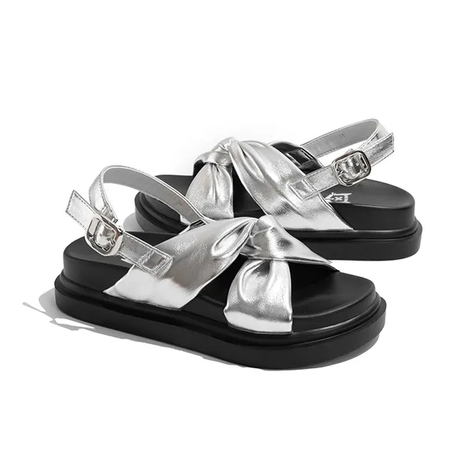 Old Meow Beach Sandals 4cm Women's Silver-2