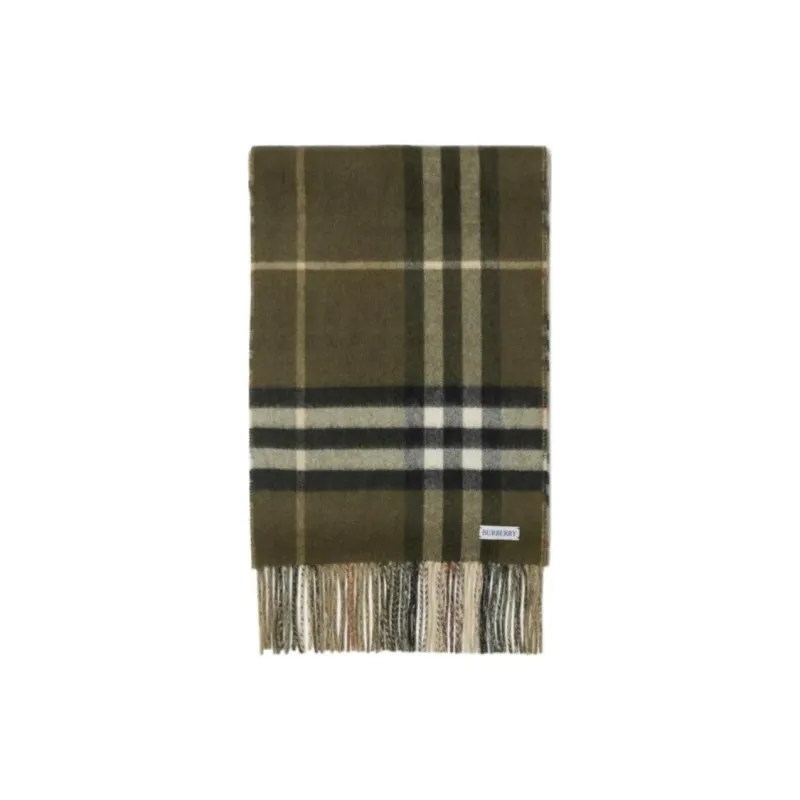 Burberry Badge Vintage Checked Fringed Scarf-1