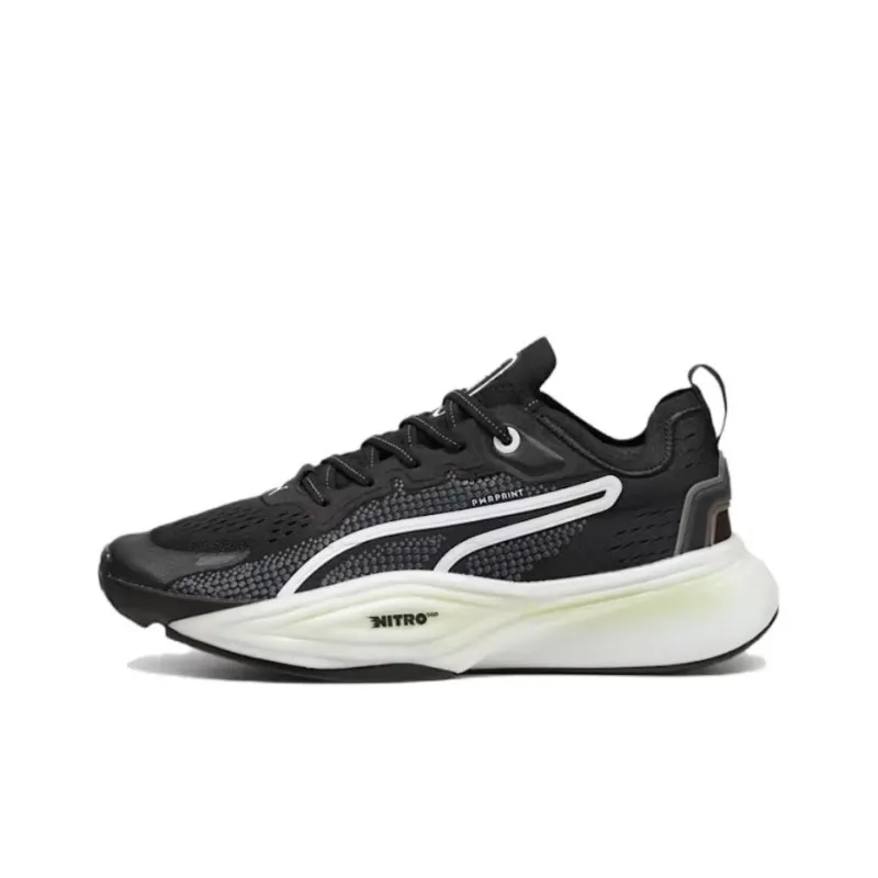 PUMA Pwr Nitro Anti Slip Wear Resistant Low Top Training Shoes Unisex Black White-0
