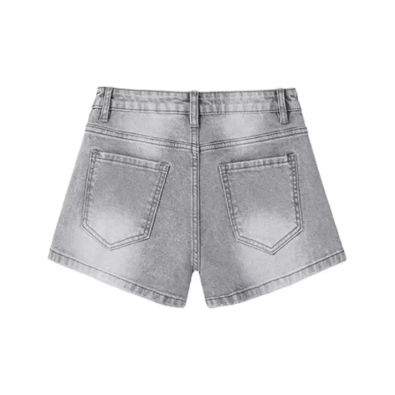 Kazakhstan Denim Shorts Women's-2