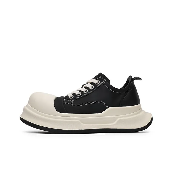 Roubini Durable Lightweight And Breathable Low Top Skateboard Shoes Unisex Black-0