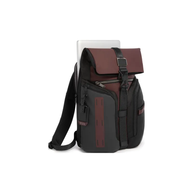 TUMI Polyurethane Backpack Unisex Dark Red-1