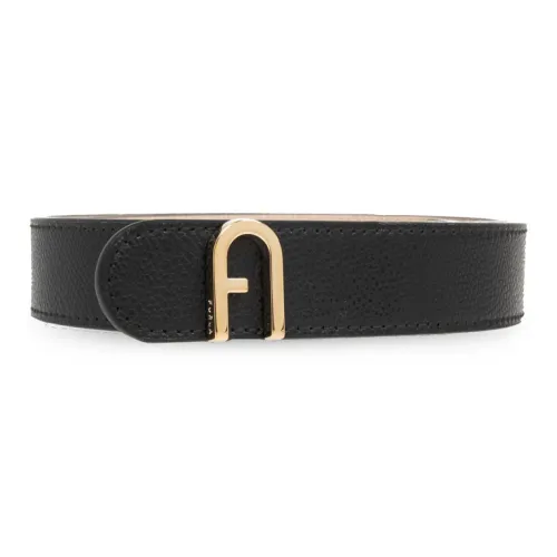 Furla Flow Logo-buckle Leather Belt